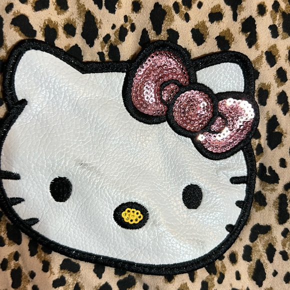 365 Kid Hello Kitty Leopard Snap Front Jacket Size 10-EUC - Picture 6 of 7